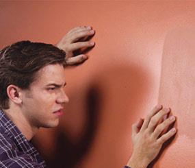 Freshly painted walls often look blotchy